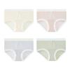 Yalu Women's Ice Silk Seamless Mid-Waist Briefs 4-Pack