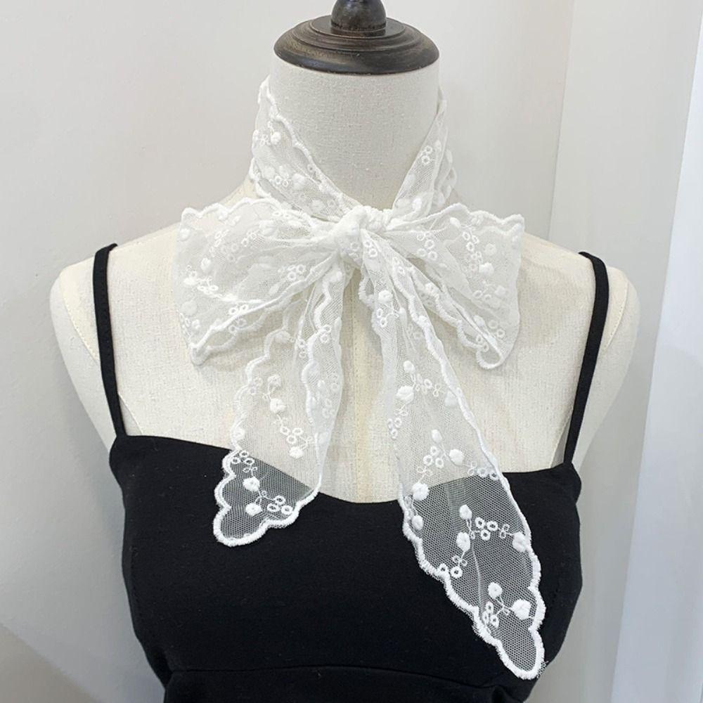 Soft Wrap Lace Hair Band Pastoral Style Ribbon Hair Strap Vintage Bow Headband  Photograh