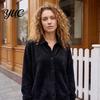 Lapel Shirt Coat Women Plush Cardigan Sweater, Long Sleeve Button Down Knit Jacket, Warm Casual Open Front Outerwear for Autumn Winter