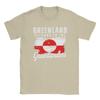 Mens Greenland Flag  T Shirt  Pure Cotton Clothes Funny Short Sleeve Crewneck Tees Original TShirt