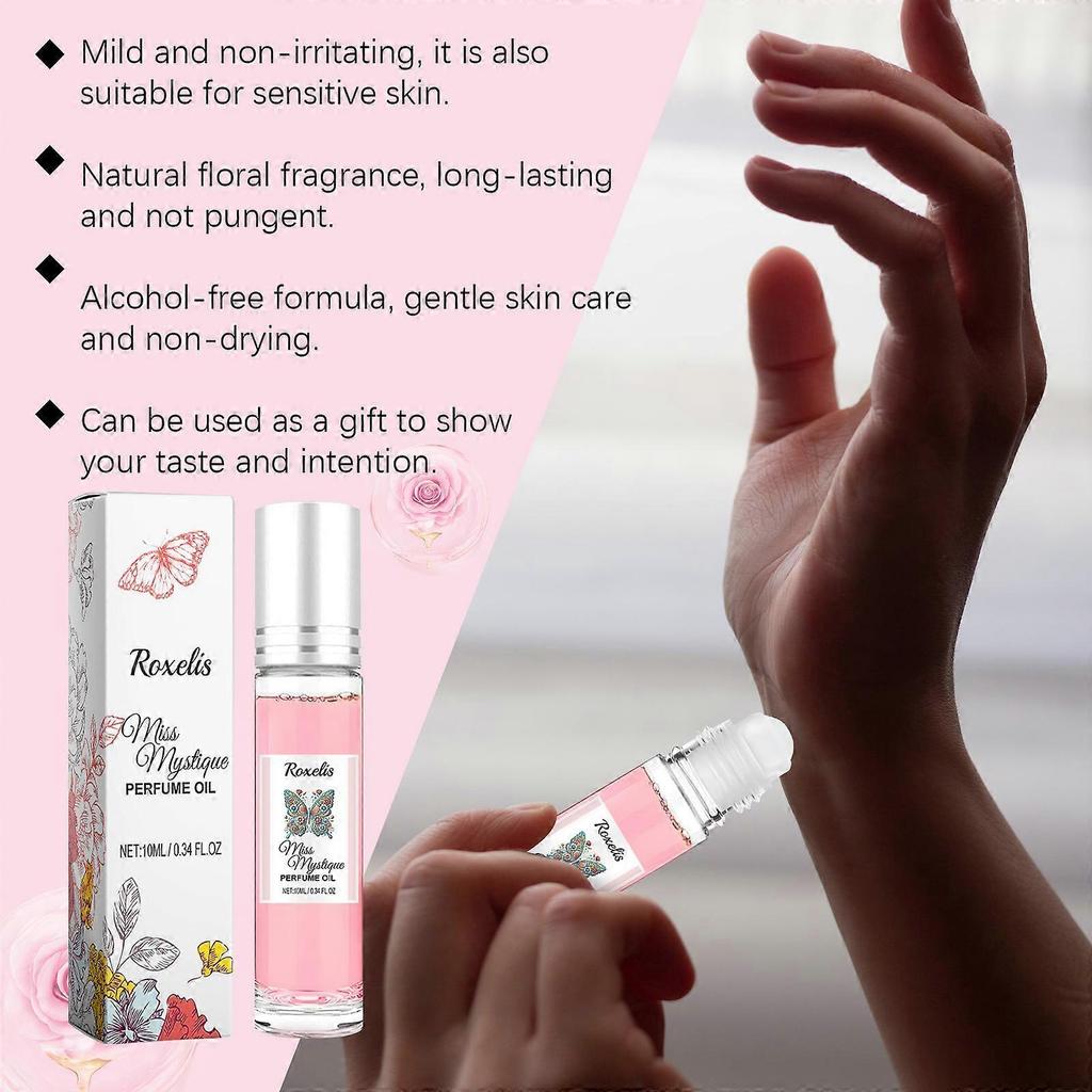 Rolling Rose Perfume Portable Vial Perfume Charming Charm Natural Fresh Long-Lasting Pheromone Fragrance