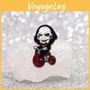 Spooky Cartoon Character Brooch With Eye-catching Dark Metal Finish Ideal For Halloween Parties And Unique Fashion Accessories