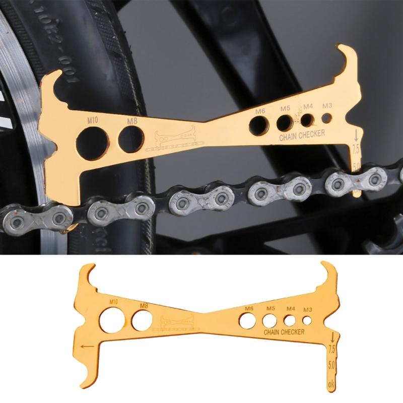 1/2pcs Bicycles Chain Checker Road Bike Chain Wear Indicators Gauge Measuring Ruler Tool Bicycles Chain Repair Tool