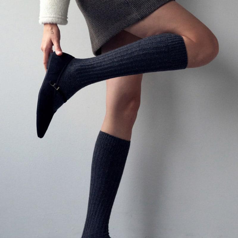 LOEIL Wool Goalie Knee Socks - Charcoal