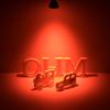 LED light bulb, halogen lamp type, E11 base, wide-angle type, dimmable, red (LDR7R-W-E11D 11 06-0965), OHM Electric.