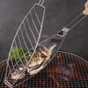 Folding Handle Grilled Fish Net Nonstick Barbecue Mesh Grilling Basket  DIY Cooking