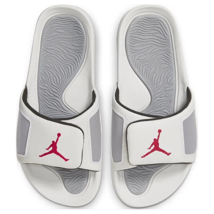 New Jordan Hydro 3 RETRO Kids' Slippers White Gray Teenagers AH8108-101
