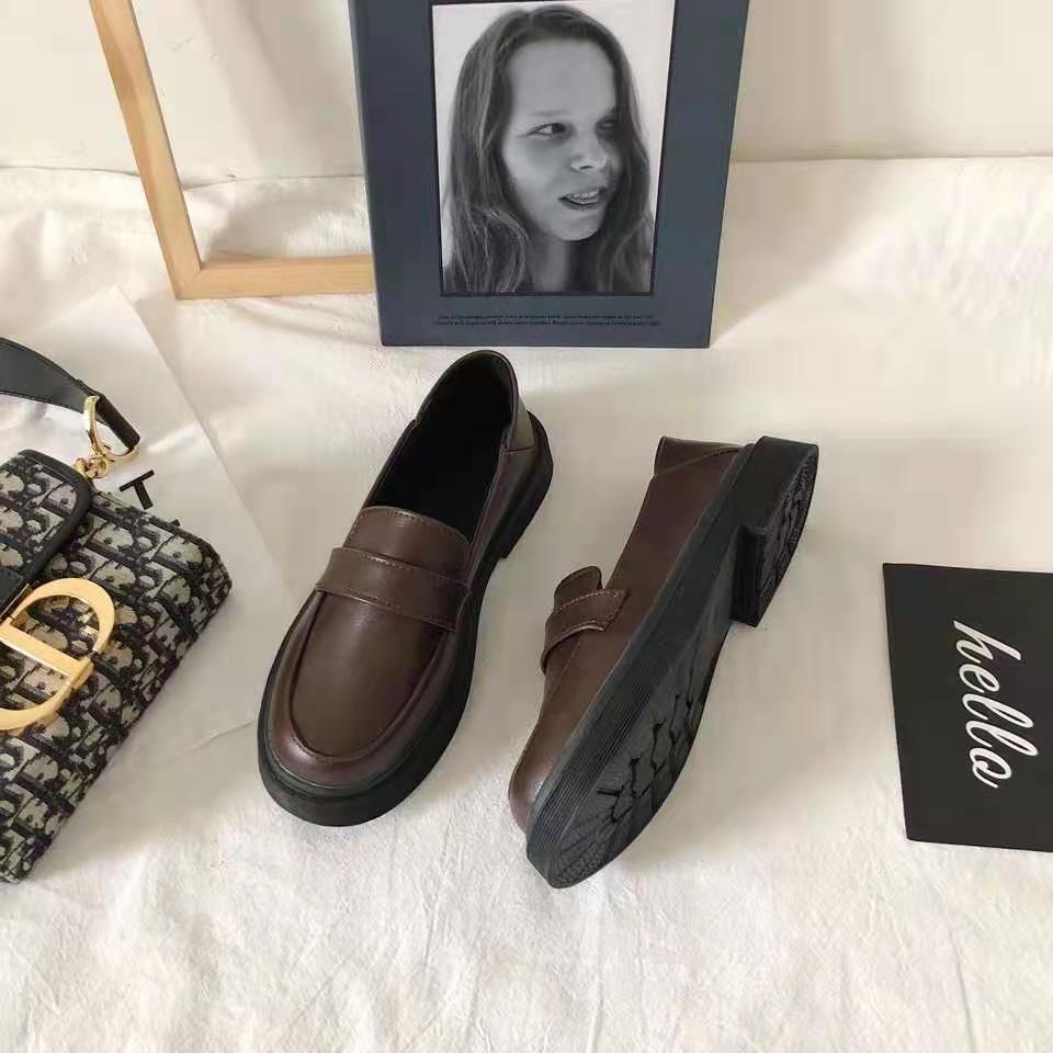 

Літні туфлі-човники з круглим носком, зручні, базові для форми jk, у японському та британському стилі, маленькі шкіряні туфлі, жіночі, нова ретро-тенденція 2025 року 39