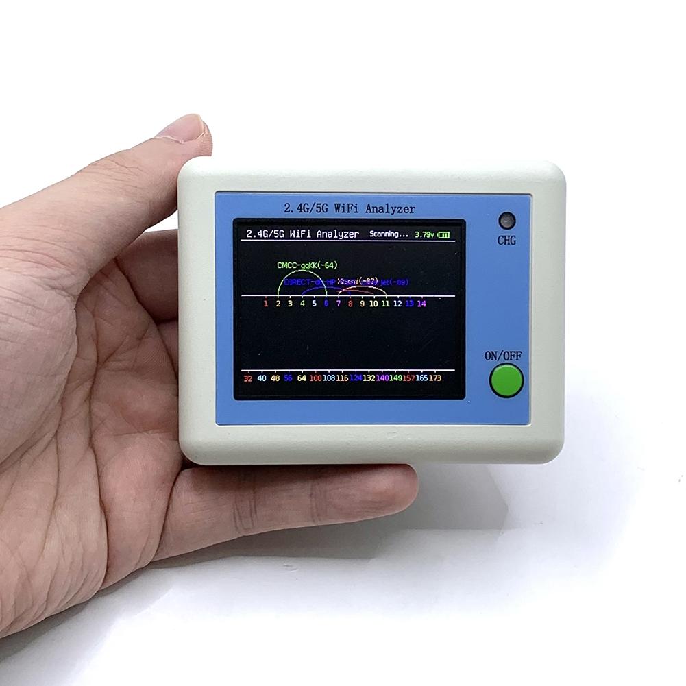 Dual Band 2.4G/5G WIFI Signal Scanner 2.4inch TFT Display Screen Signal Usage Analyzer WiFi Analyzer Router Management Assistant