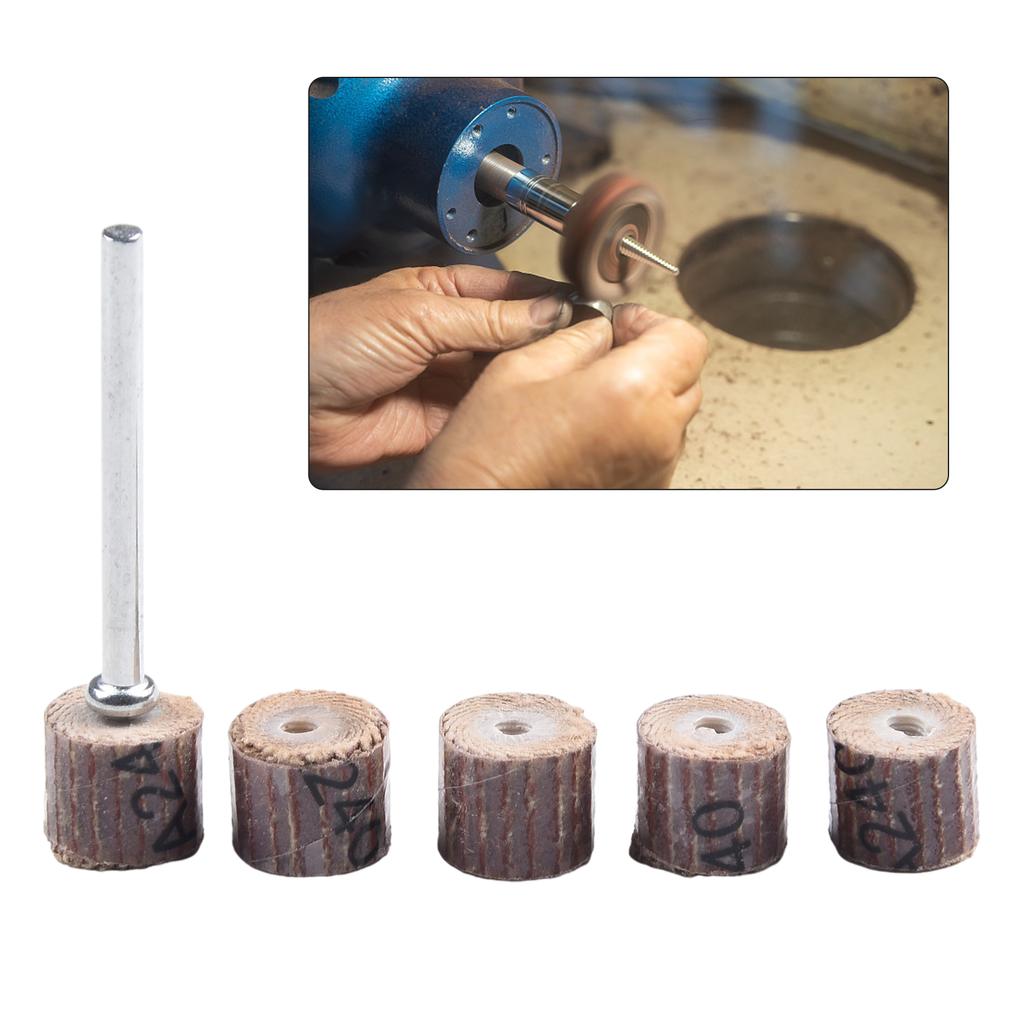 Flap Wheel Sanding Discs 10pcs with Mandrel for Woodworking and Metal Finishing Using Drill Press or Handheld Drill