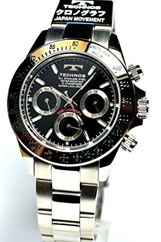 Technos TSM401SB Chronograph Watch, 10 ATM Water Resistant