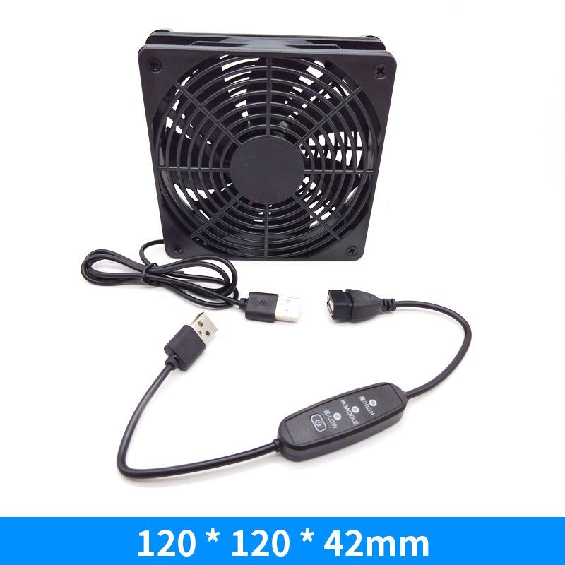 Dual 5V USB Fans Big Airflow Fan Cooling 3 Levels for Router TV Box Micro Computer and Other Electronics