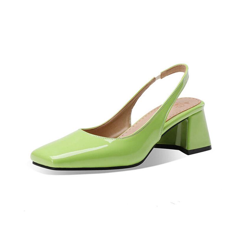 Fashion Sandales à Talons Hauts Carrés pour Femme, Chaussures Transparentes Beige, Bouche Peu Profonde, Grande Taille, Été 2024