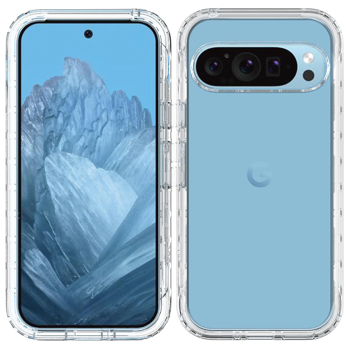 

For Google Pixel 9/9 Pro Case Shockproof TPU+PC Hybrid Phone Cover Purple