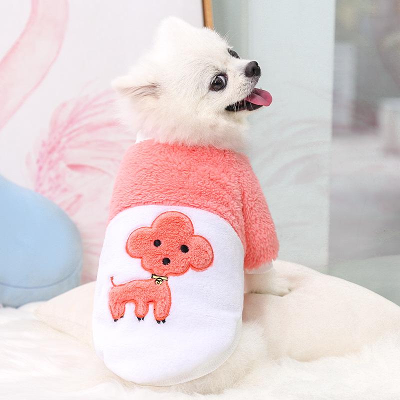 Teddy dog cat clothes pet supplies cat autumn and winter warmth than bear Fadou Shu cotton velvet dog feet