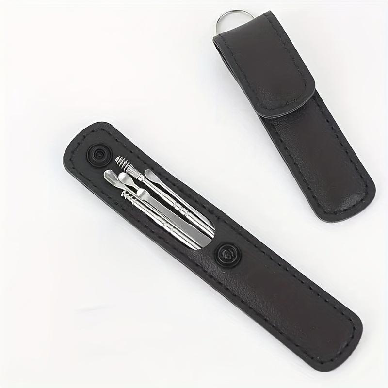 6-Piece Stainless Steel Ear Picking Set: Adult Portable Keychain Ear Picking Spoon Tool for Clearing Earwax