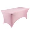 Tablecloths Stretchy Breathable Washable Lightweight Table Cover for Salon Party Home Light Pink