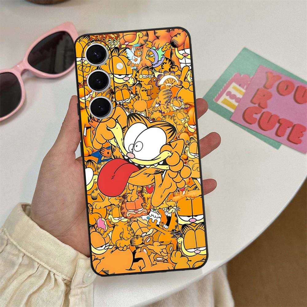 Cute Anime G-Garfields Cat Phone Case For Samsung S 24 Fe 25 Ultra Plus 20 Lite 21 30 22 23 24 22 Ultra 5G Fundas
