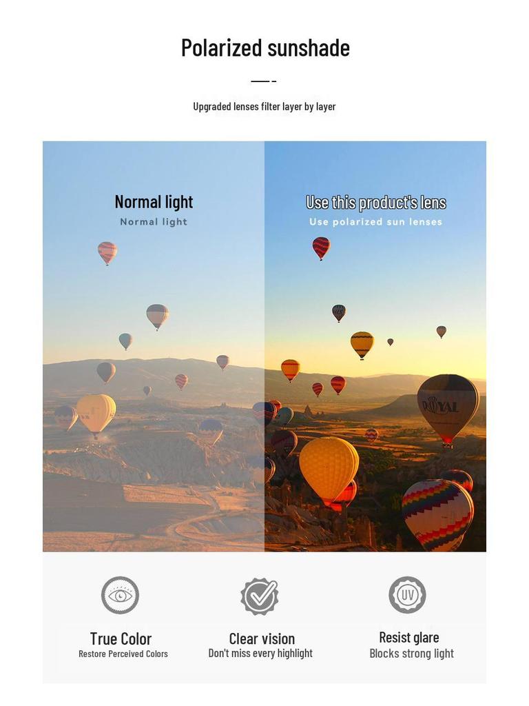 ND9 Adjustable Dimming Polarized Sunglasses: Retro, Anti-UV, Ideal for Fishing & Driving