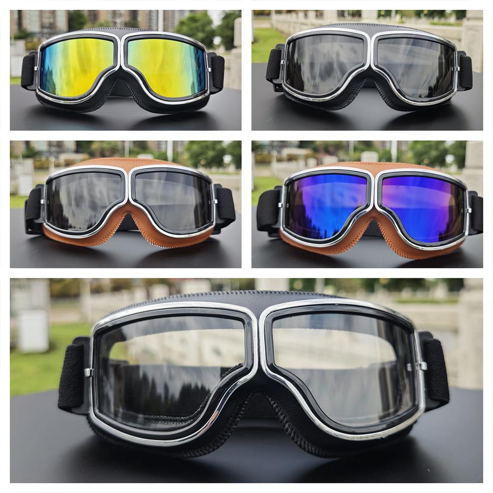 Motorcycle glasses, windproof riding helmet goggles, dustproof off-road motorcycle protective eyewear, Harley vintage sunglasses