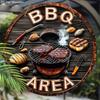 Vintage-Inspired BBQ Area Wooden Sign - Grill-Themed Outdoor Decor with Steak & Tools Imagery - Retro BBQ Decorative Plaque