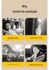 Magnetic Car Sunshade Curtain with Telescopic Track for Privacy