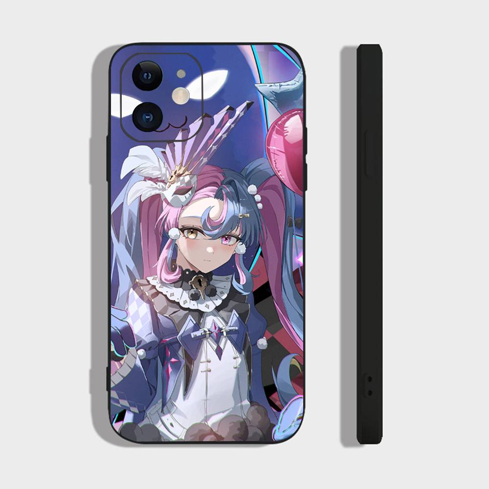 ROCCIA Anime Game W-Wuthering Waves Phone Case For IPhone 17 Air 16 15 14 13 Pro Max 11 12 Black Silicone Cover
