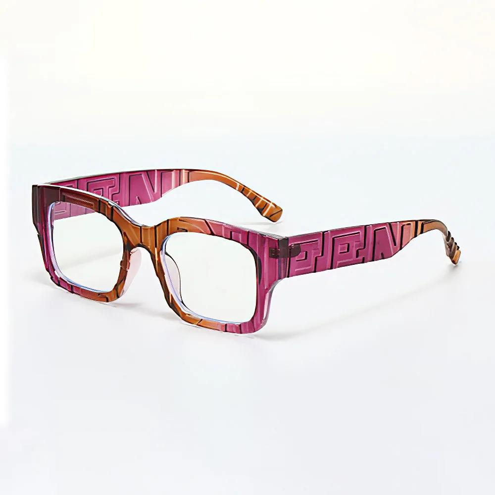 Vintage Black Square Sunglasses Woman Luxury Brand Small Rectangle Great Wall Pattern Sun Glasses Female Gradient Clear Mirror