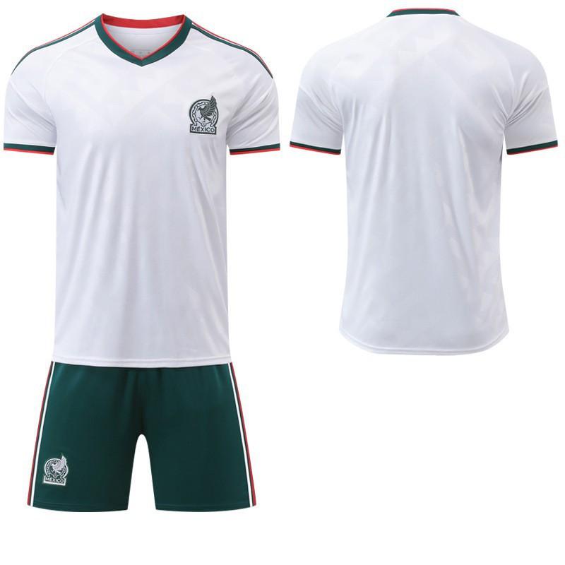 

2627 World Cup Mexico Away No. 11 Jimenez Jersey 22 Lozno 9 Raul Football Set #28