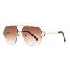 Frameless Polygon Womens Sunglasses With Gradient Lenses For Outdoor Fashion And Sun Protection
