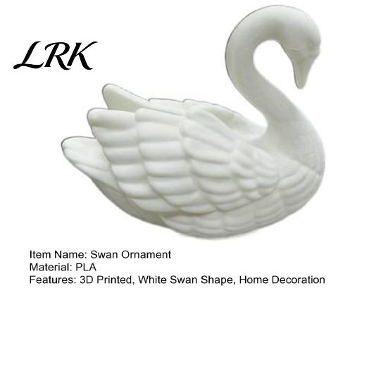 White Swan Decor 3D Printed Figurine, Modern Minimalist Statue Decoration, Animal Desktop Sculpture Desk Ornament for Home Office Living Room