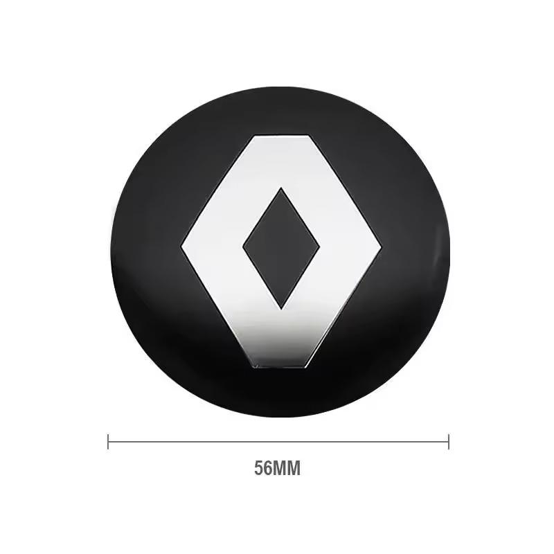 4Pcs 56mm Car Wheel Center Caps Hubcap Cover Stickers For Renault Megane 3 2 4 Clio4 5 Captur Trafic Scenic2 Austral Kangoo QM6