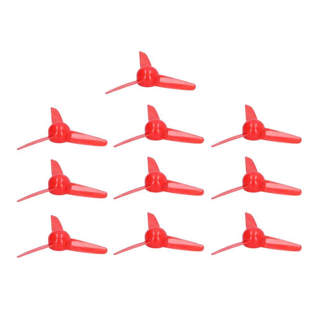 10Pcs 70mm 3 Blades Propeller Plastic DIY Toy Boat RC Car Rotating Accessories 2mm Hole