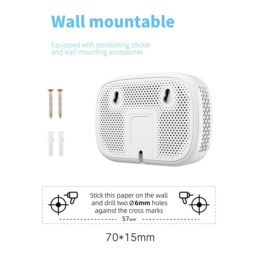 Portable WiFi 11in1 Air Quality Monitor Indoor Humidity Monitor AQI/CO/CO₂/TVOC/HCHO/PM2.5/PM1.0/PM10/Temperature/Humidity/Time Multifunctional Tester