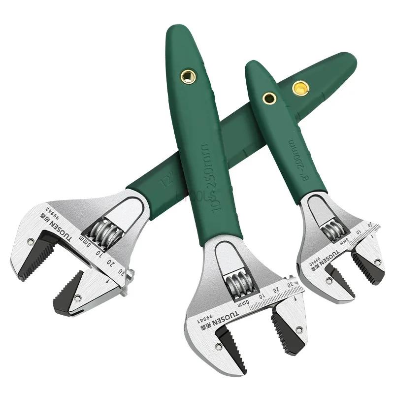 Adjustable Universal Wrench - Carbon Steel Electroplated with Durable Plastic Handle (Durable, High-Strength Hand Tool for Car)