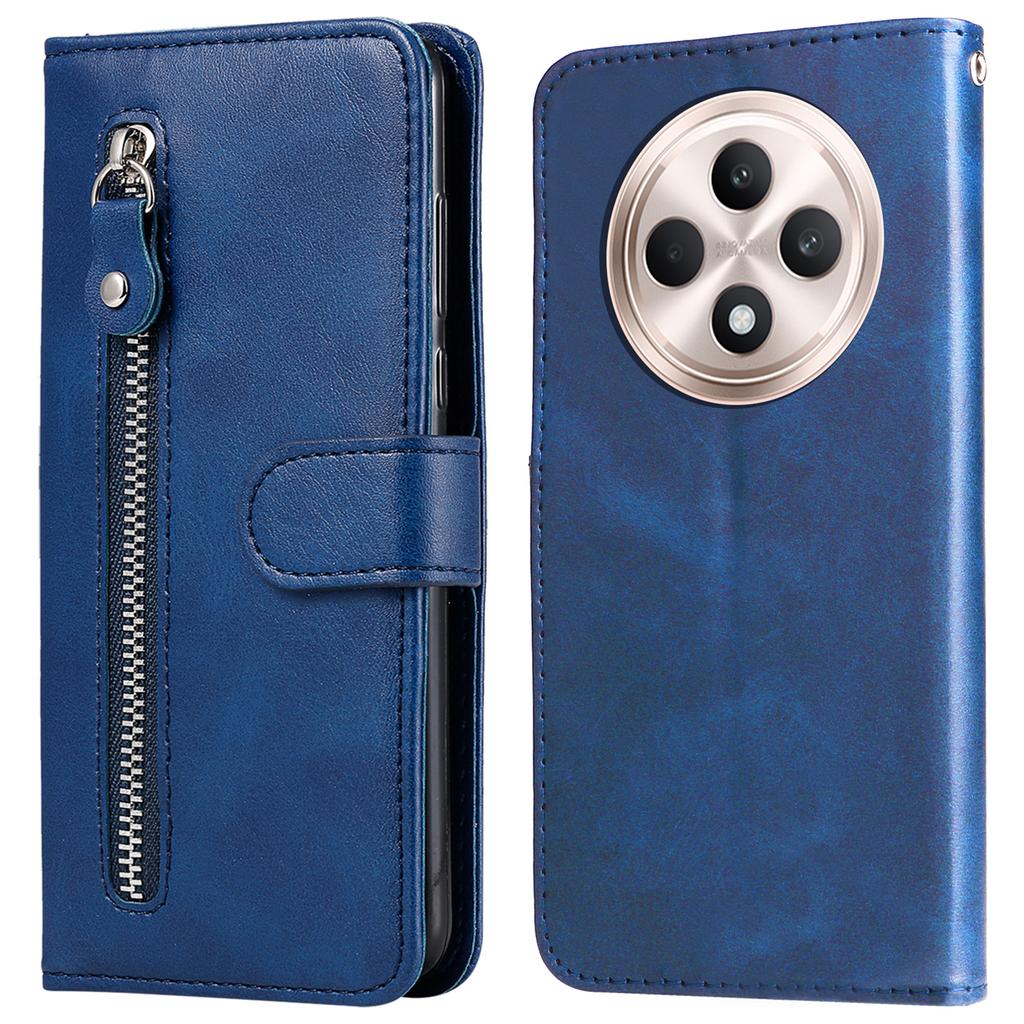 For Oppo Reno12 F 5G Case PU Leather Zipper Wallet Protective Phone Cover