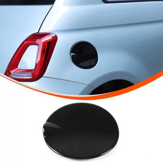 Piano Glossy Black Door Fuel Tank Cover Gas Cap Tank Trim For Fiat 500 2016-2024