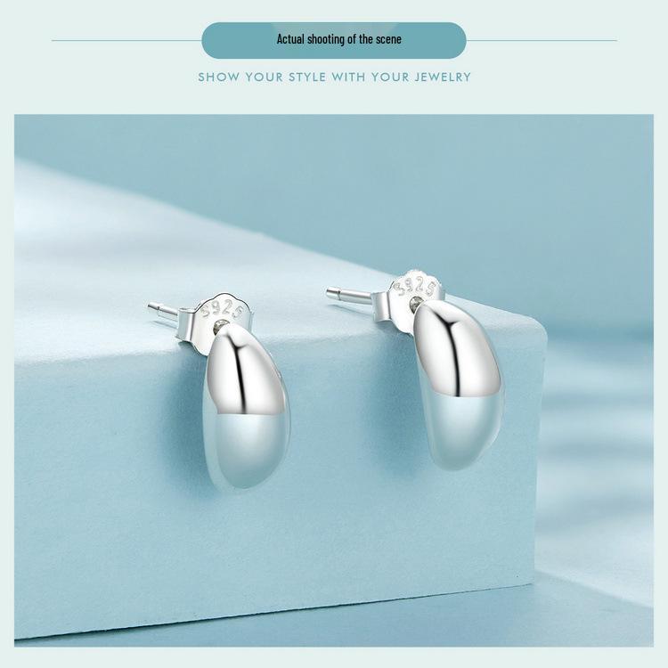 Avle Daily Versatile Moon S925 Sterling Silver Earrings for Women - Hot Sale