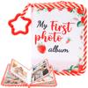 Baby Photo Album First Year Baby Photo Book Growth Babies Albums Shower Gues with Family Recordt Diy Giraffe Photography Album