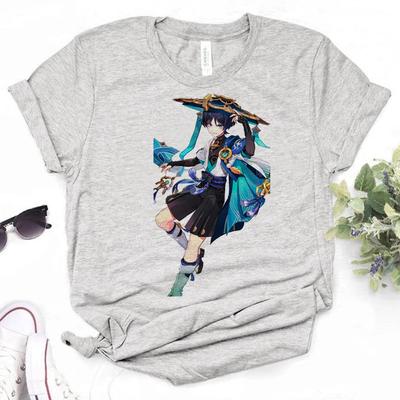 Scaramouche T-shirts Women Comic Anime Streetwear T Shirt Female Streetwear Comic Clothes