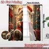 2pcs,Curtains Christmas bear hot chocolate gift (2) Popular Curtains&Drapes Semi-Sheer Curtains Holiday Decorative for