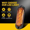 4-LED Marker Side Lights Amber Clearance Light Truck Trailer RV Waterproof 4pcs