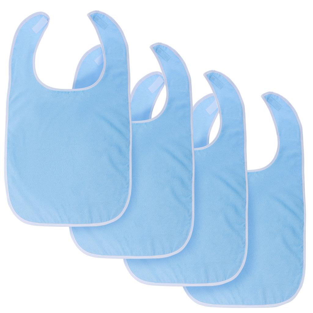 4/12Pcs Adult Bibs Soft Towel Cloth Reusable Elderly Feeding Bibs Clothing Stain Resistant Protectors for Adult Men and Women