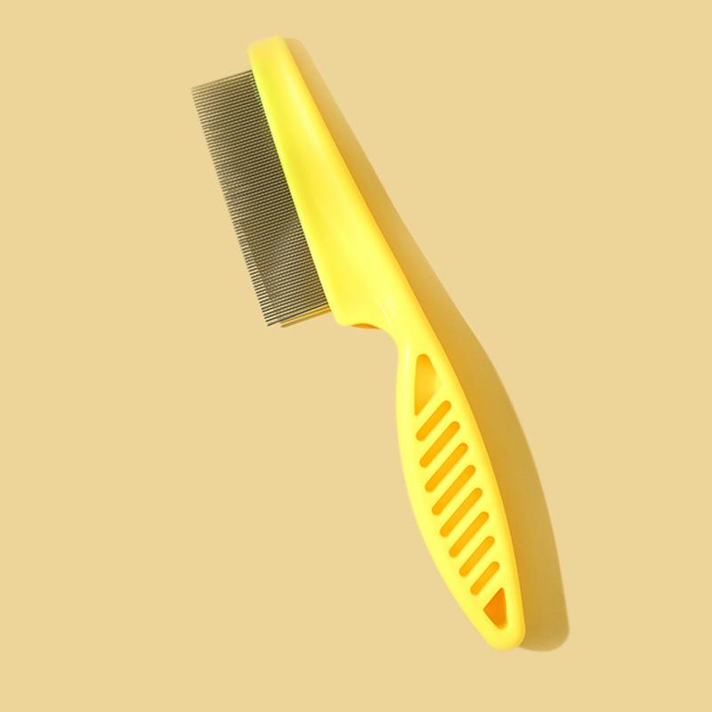 Kimpets Cats Grooming Comb Dogs Dense Toothed Remove Floating Hairs Massage Comb Pets Cleaning Stainless Steel Antiflea Supplies