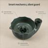 Small Produce Washing Bowl with Glazed Body, Center Water Guide and Drain Holes for Daily Kitchen Serving Use Often