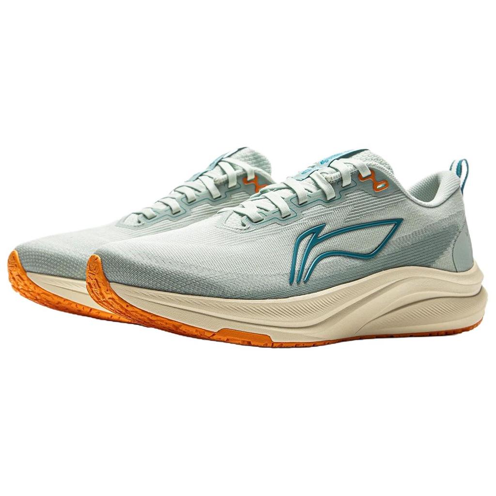 New LINING Red Hare 8 Running Shoes Men's Low top Light Moss Blue/Pale Mountain Green ARPV001-19