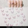 Red Shell Butterfly Nail Stickers: 3D Jelly Fantasy Decals