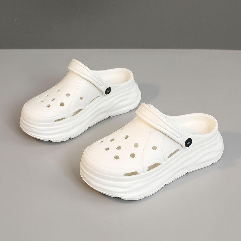 LR Slippers New Summer Hole Shoes Wear Thick-soled Soft-soled Mori Heightening Slippers