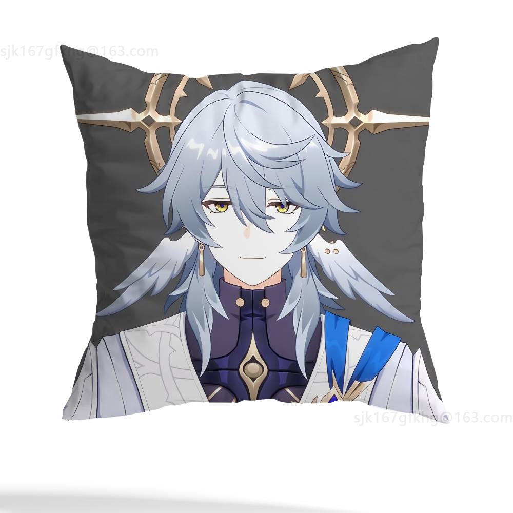 Sunday Honkai Star Rail Pillow Case Anti-dustmite Pillowcase Invisible Zipper Silky Short Plush Sofa Cushion Cover