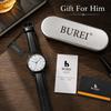 Stylish Leather Watch P [BUREI] Men's Watch, Band, Business, Slim, Brand, Simple, Men's